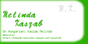 melinda kaszab business card